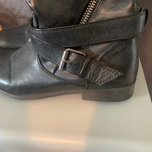 Material Girl black zip up boots